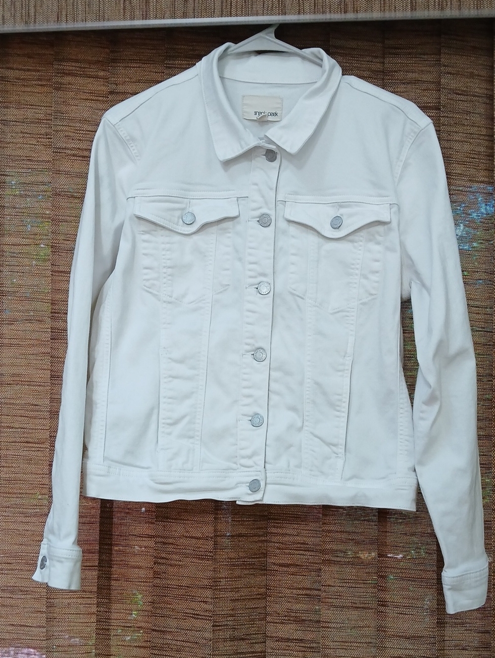 Sneak Peek White Denim Jean Jacket